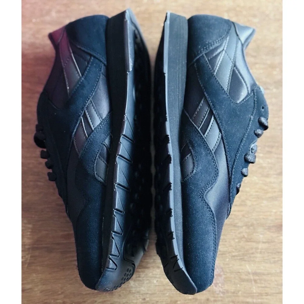 Men’s Size 11.5 Reebok Classic Nylon Core Black Pure Grey 100033377 NIB